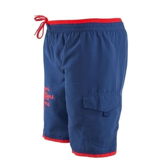 New Just Cavalli Men’s Swim Trunks Blue/Red Board Shorts Sizes: XXS, XS, S, XL - Picture 4 of 6